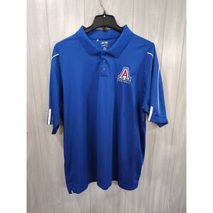 Men's Adidas Climalite Arizona Wildcats Blue Polo Shirt Size 2xl NCAA Athletic